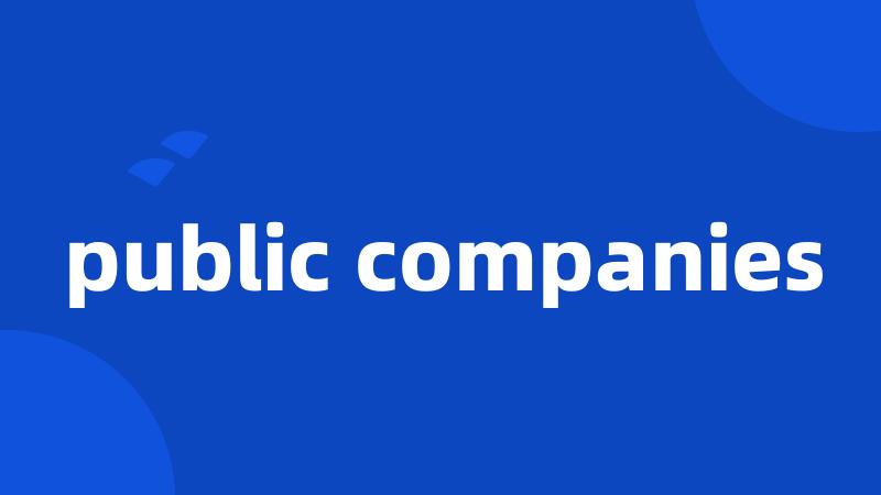 public companies