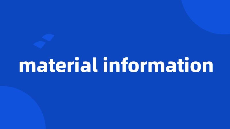 material information