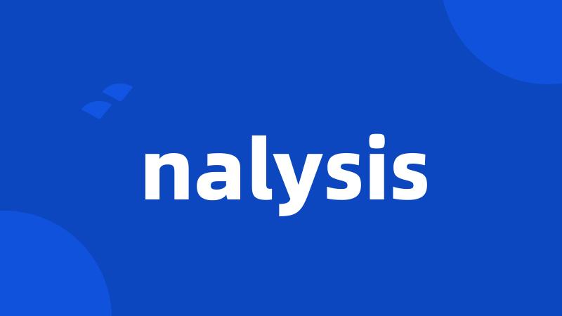 nalysis