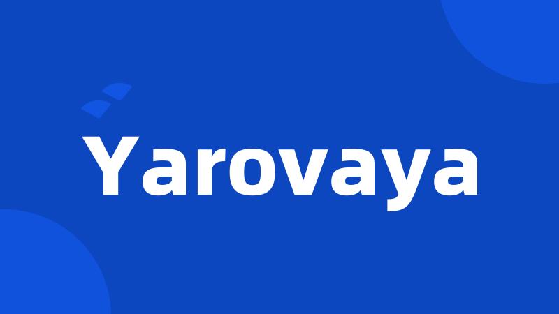 Yarovaya