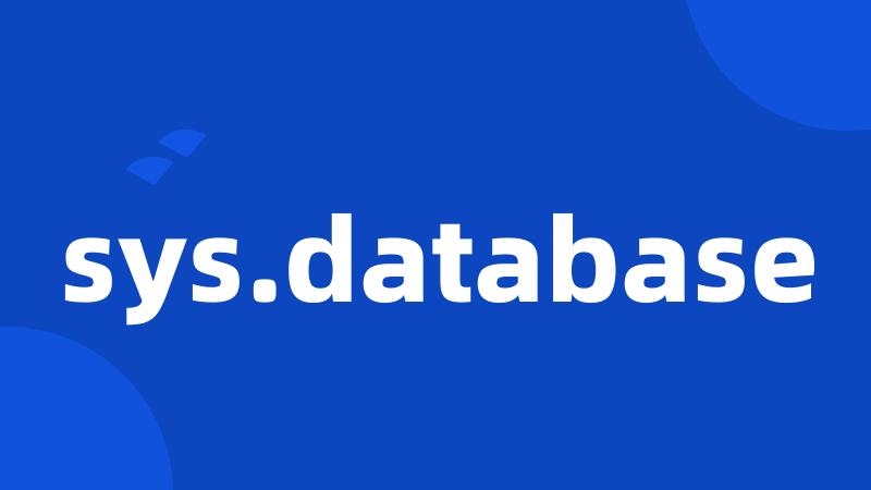 sys.database