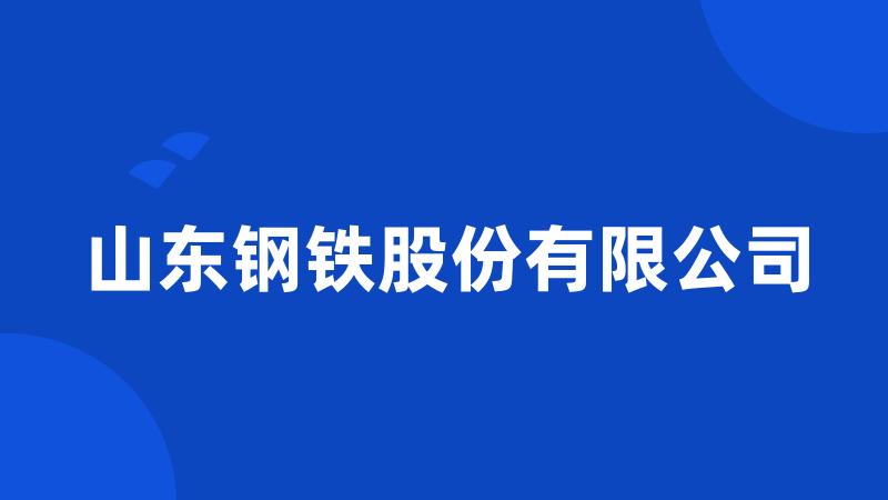 山东钢铁股份有限公司