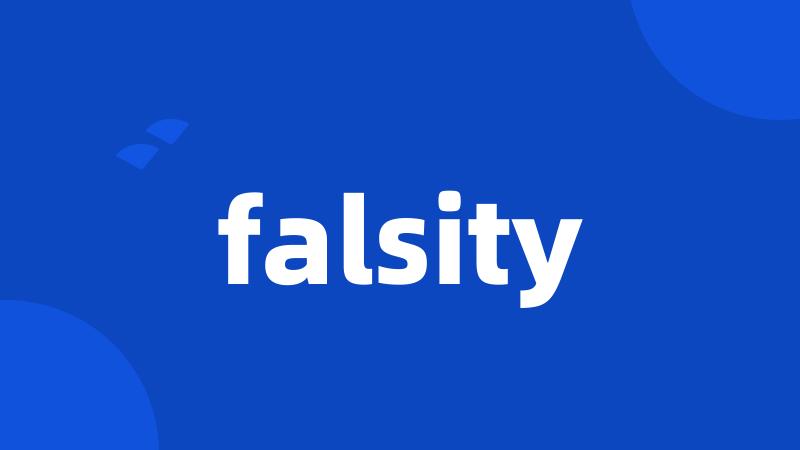 falsity