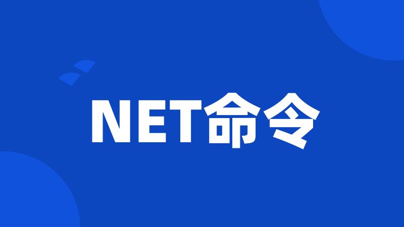 NET命令