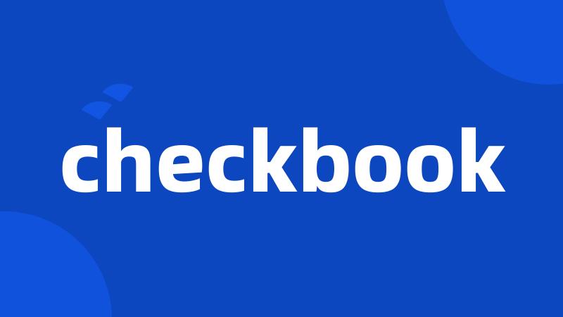 checkbook