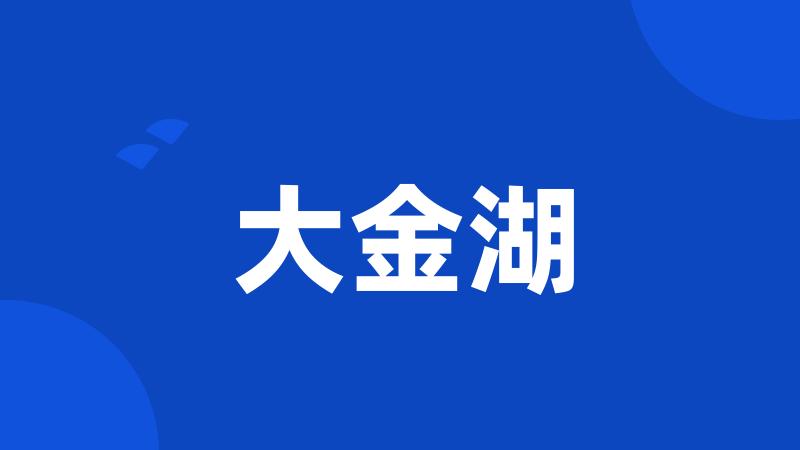 大金湖