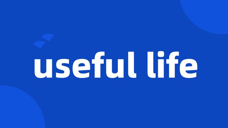 useful life