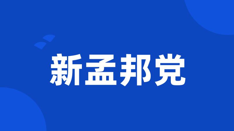 新孟邦党