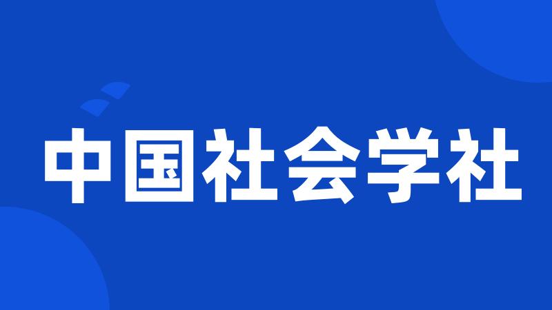 中国社会学社