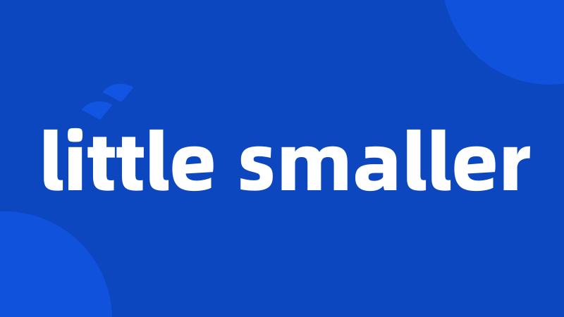 little smaller