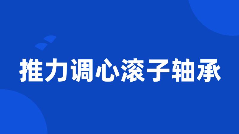 推力调心滚子轴承