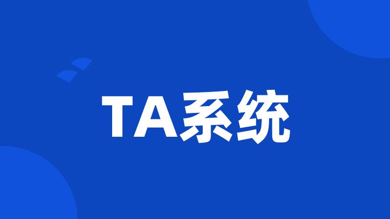 TA系统