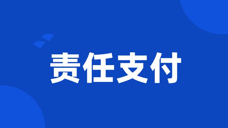 责任支付