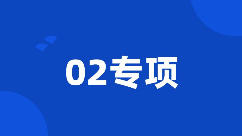 02专项