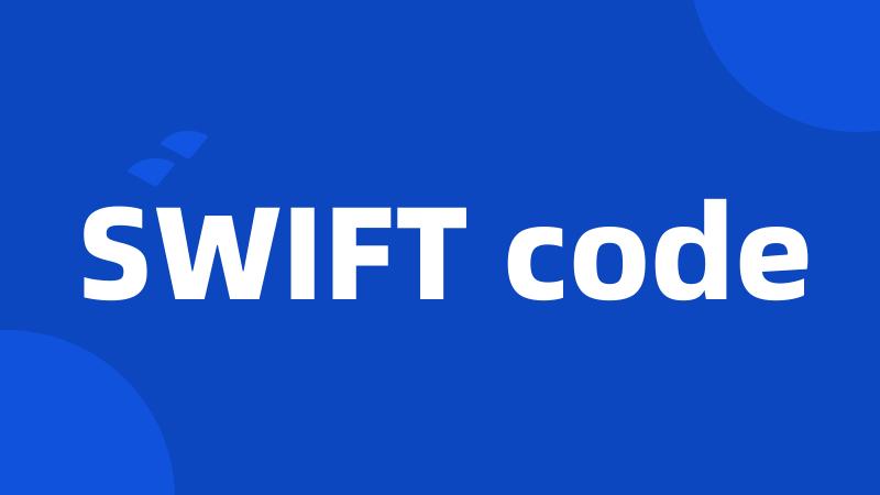 SWIFT code