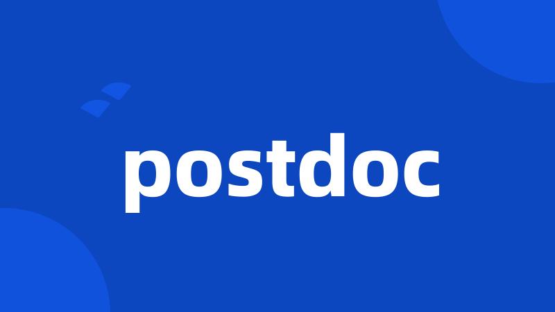 postdoc