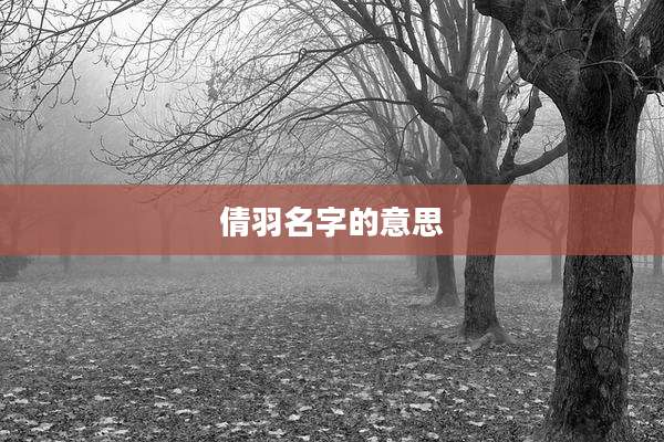 倩羽名字的意思