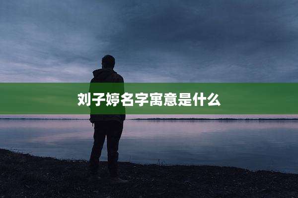 刘子婷名字寓意是什么