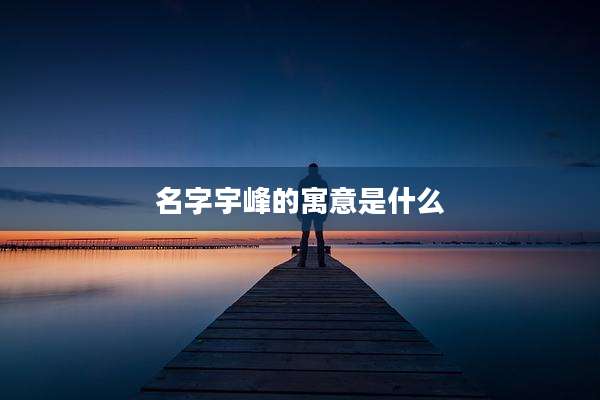 名字宇峰的寓意是什么