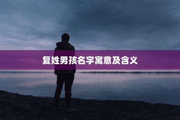 复姓男孩名字寓意及含义