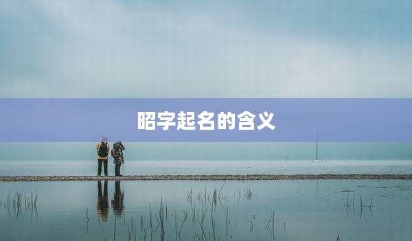 昭字起名的含义