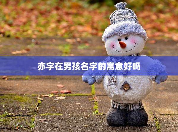 亦字在男孩名字的寓意好吗