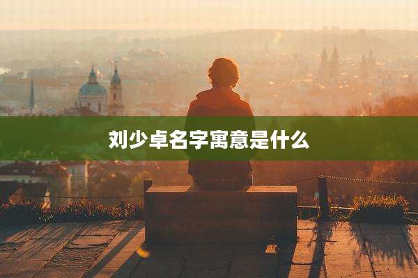 刘少卓名字寓意是什么
