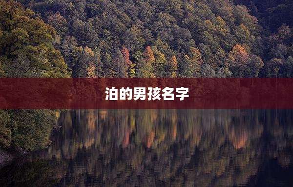 泊的男孩名字