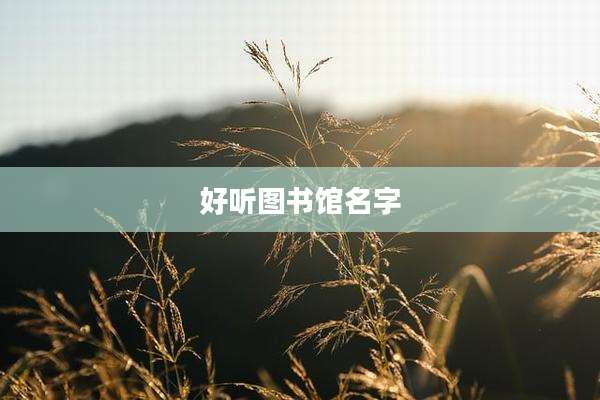 好听图书馆名字