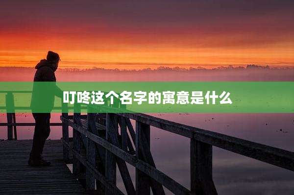 叮咚这个名字的寓意是什么