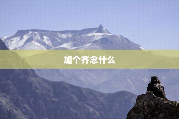 加个齐念什么