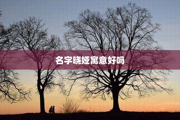 名字晓娅寓意好吗