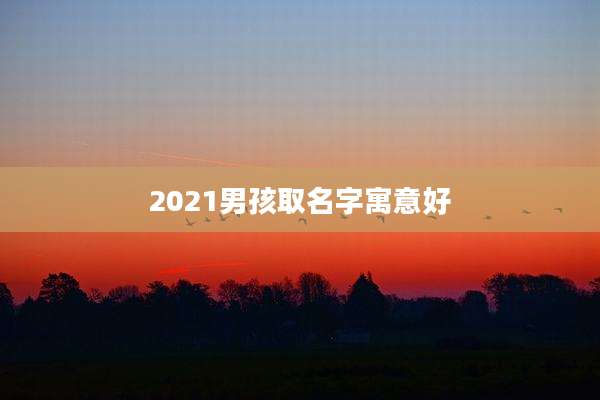 2021男孩取名字寓意好