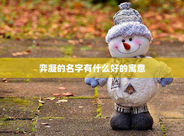 弈凝的名字有什么好的寓意