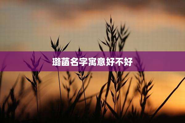 璐菡名字寓意好不好