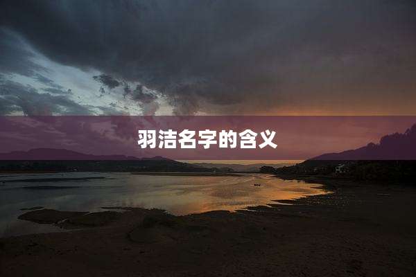 羽洁名字的含义