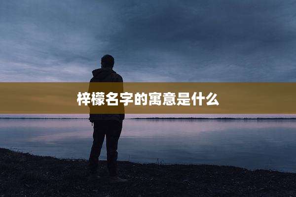 梓檬名字的寓意是什么