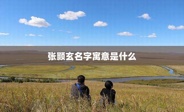 张颢玄名字寓意是什么