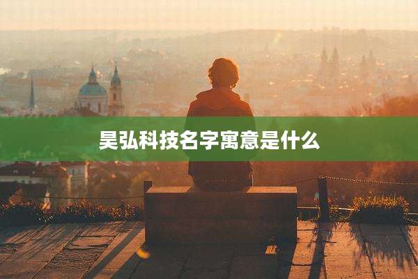 昊弘科技名字寓意是什么