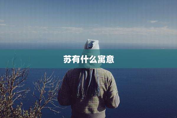 苏有什么寓意