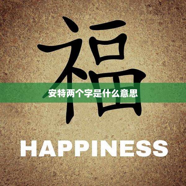 安特两个字是什么意思