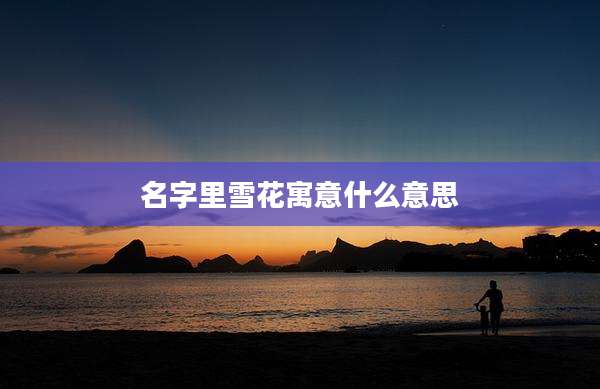 名字里雪花寓意什么意思