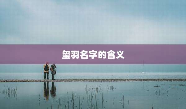 玺羽名字的含义