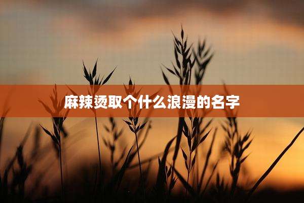 麻辣烫取个什么浪漫的名字