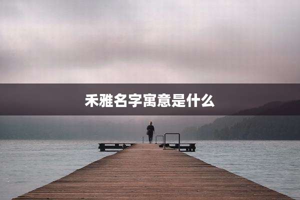 禾雅名字寓意是什么