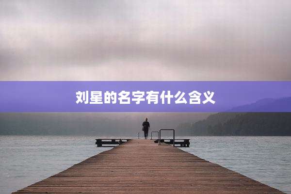 刘星的名字有什么含义