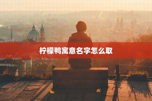 柠檬鸭寓意名字怎么取