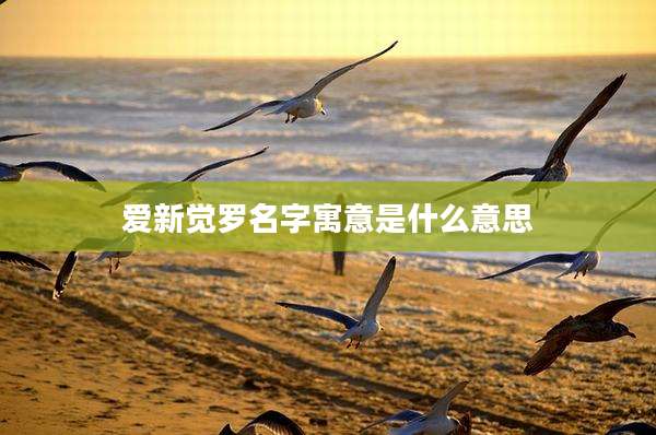爱新觉罗名字寓意是什么意思
