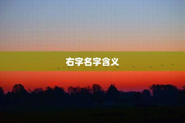 右字名字含义