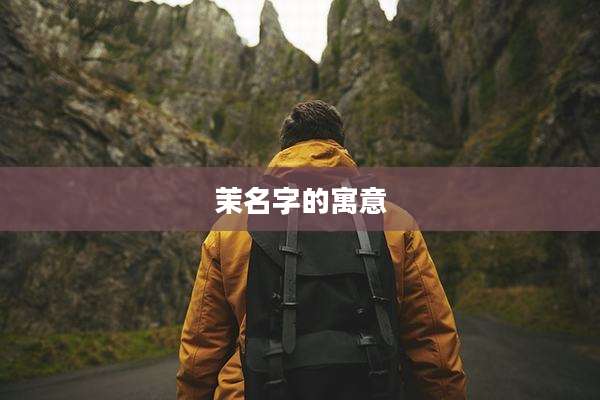 茉名字的寓意